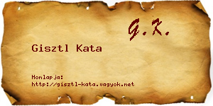 Gisztl Kata névjegykártya